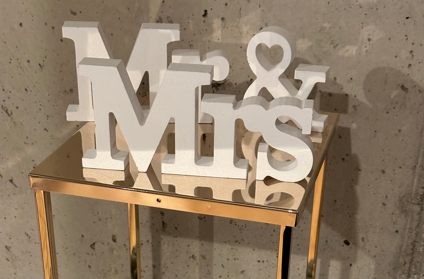 Mr&Mrs Holz Schriftzug 3teilig