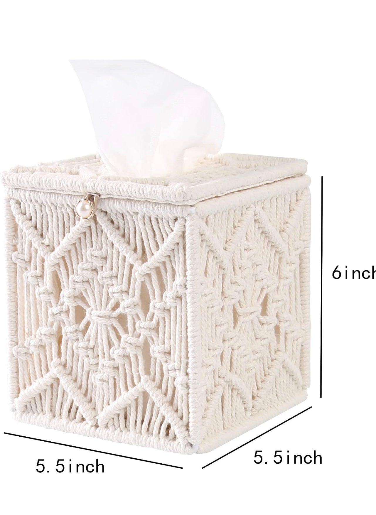 Makramee Taschentuch Box