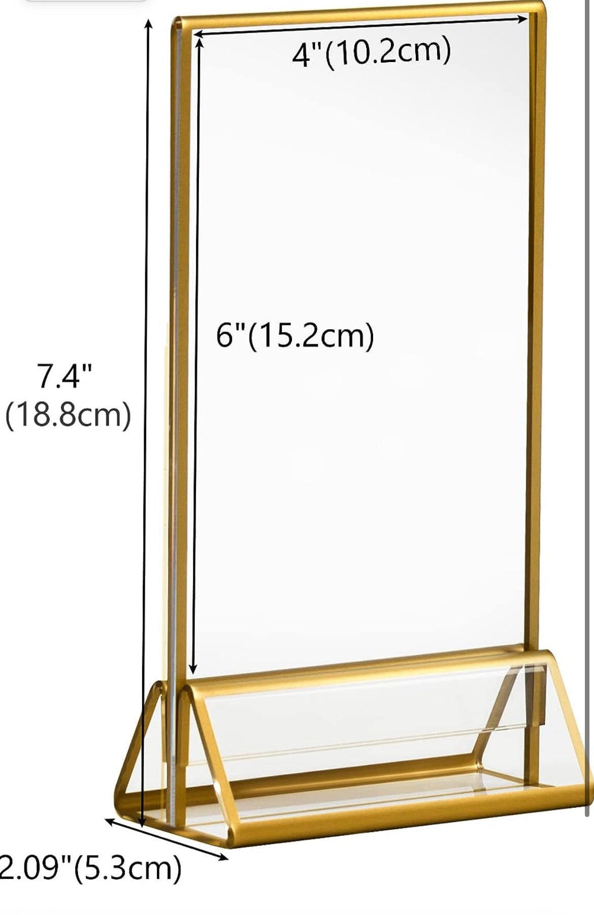 Plexiglas Rahmen goldrand