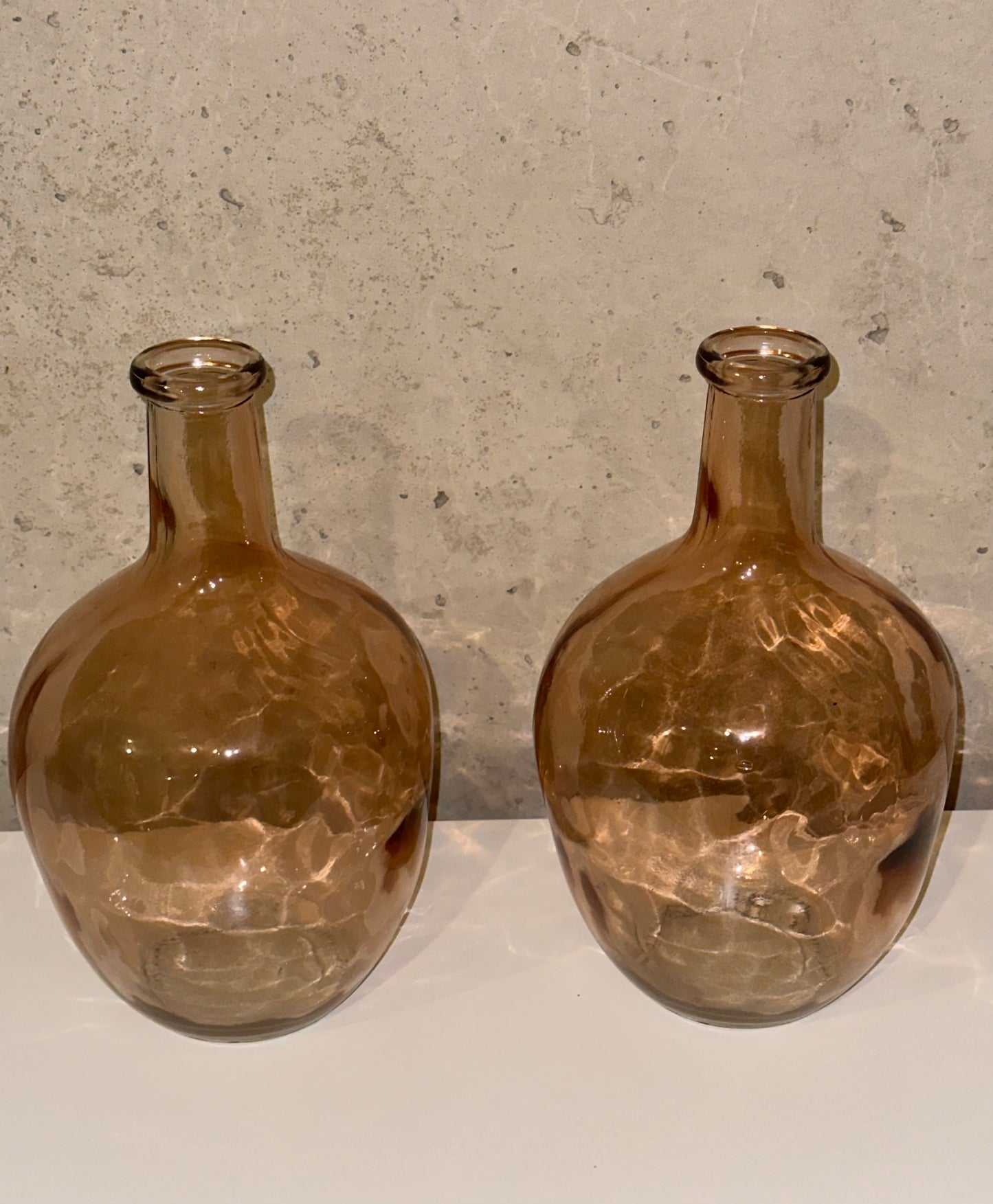Ballonvase rosè/braun