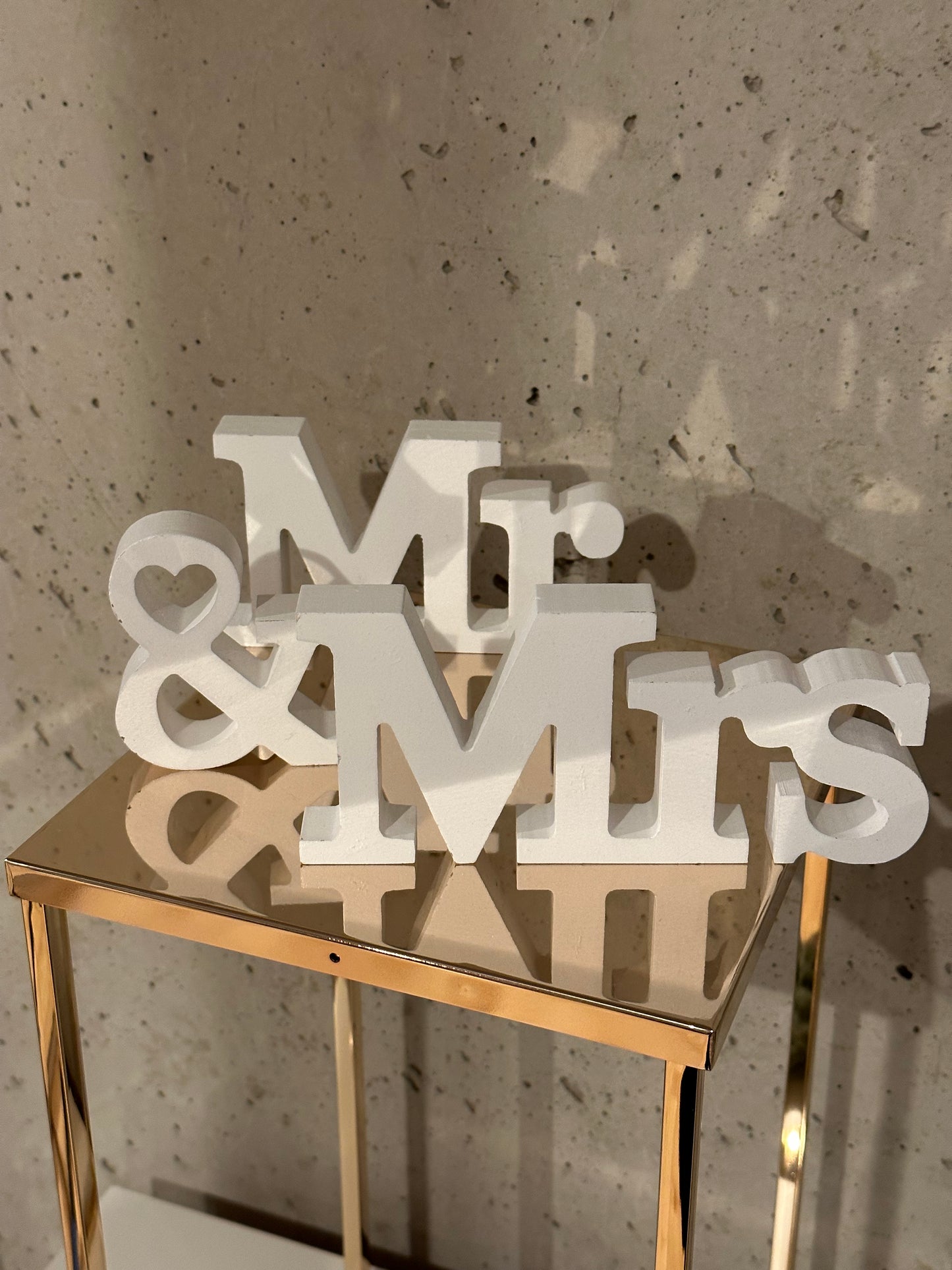 Mr&Mrs Holz Schriftzug 3teilig