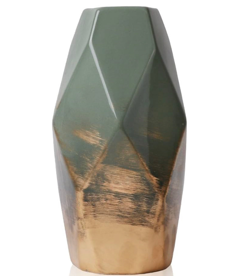 Vase grün/gold