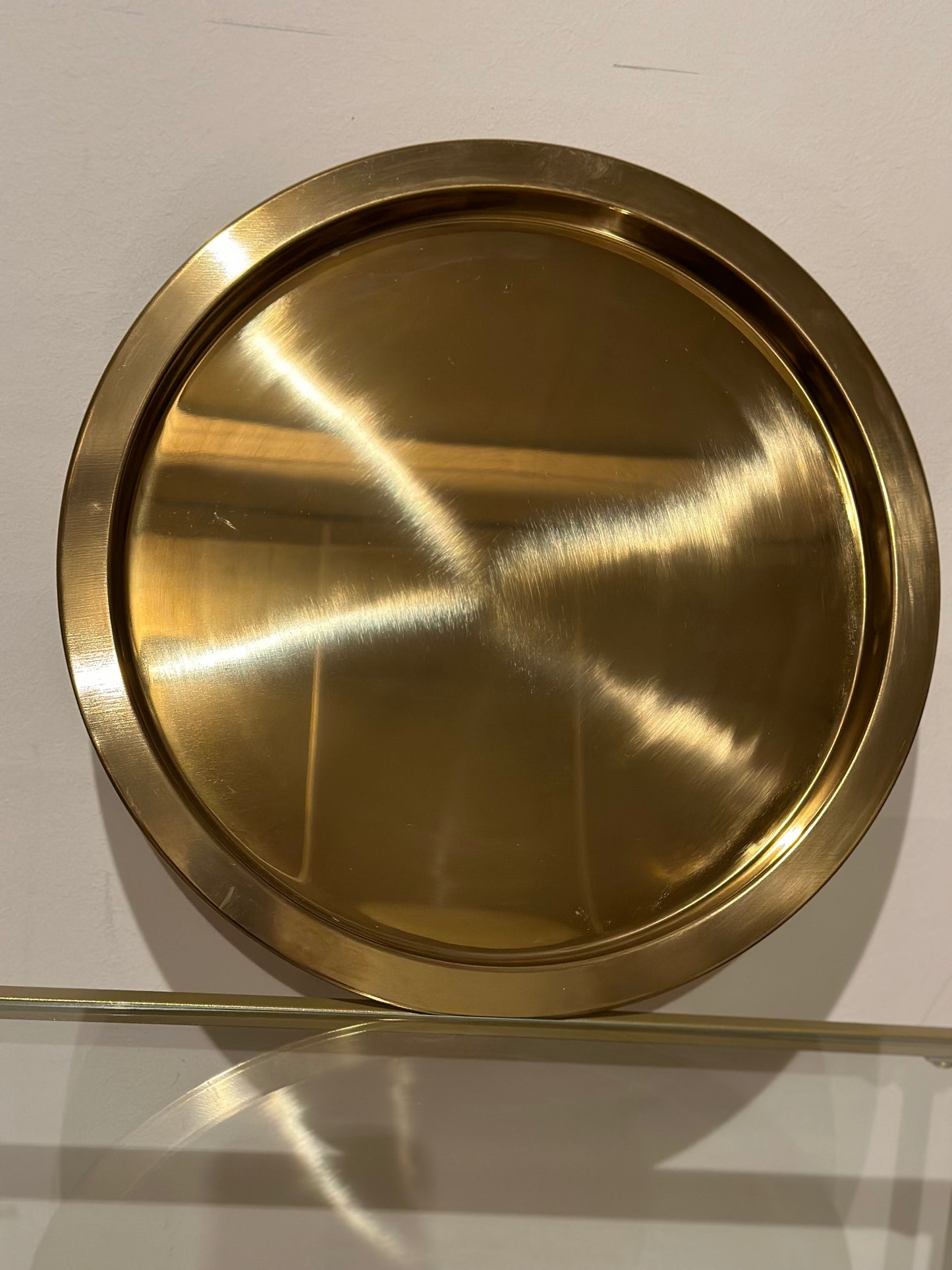 Goldtablett rund