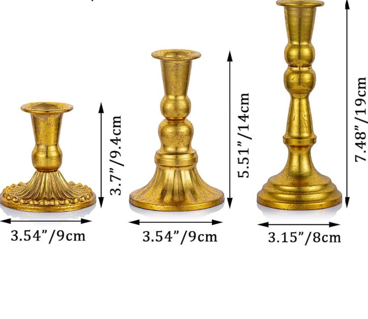 Kerzenständer Metall gold
